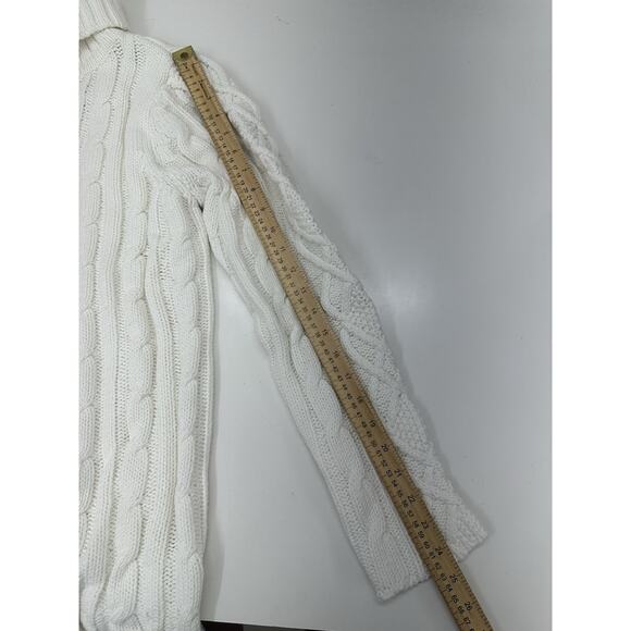 Donna Salyer Fabulous Furs Faux Womens Sweater Size XL White Knit Turtleneck - Picture 8 of 11